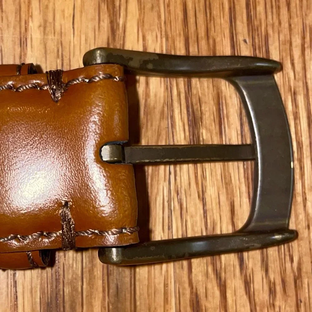 Men’s Italian Leather Belt Handcrafted in Italy | Tan Cognac Brown | 40/100